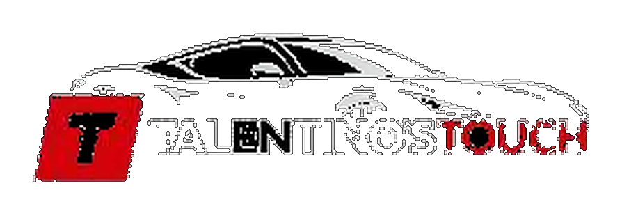 Talon's Touch auto detailing logo with car silhouette and red accent elements
